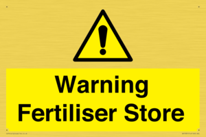 Warning Fertiliser Store